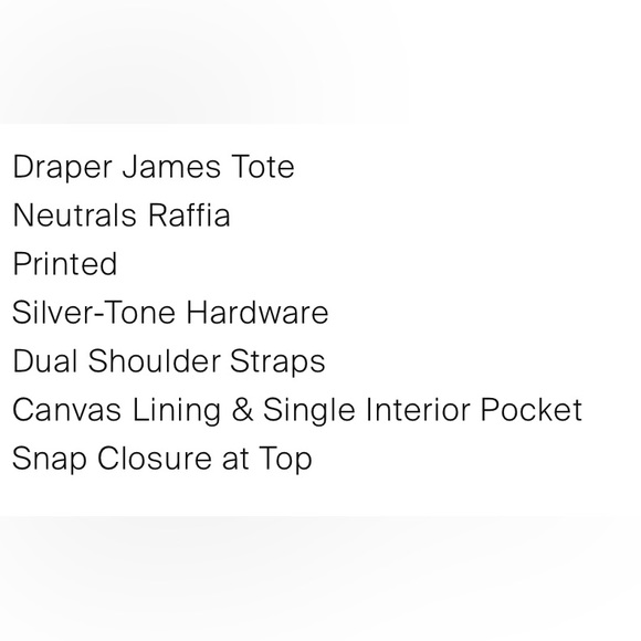 New with Tags Draper James Raffia Tote with Floral Scarf Snap closure - Picture 6 of 6